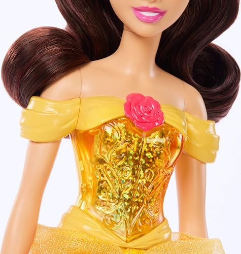 image for Mattel Disney Princess Belle Doll in Sparkling Fashion with Removable 