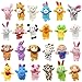JOYIN 24 Pcs Easter Eggs Filled with Finger Puppets, Prefilled Egg with Cartoon Animal Puppets for Kids Easter Hunt, Basket Stuffers Fillers, Party Favors and Classroom Prize Supplies