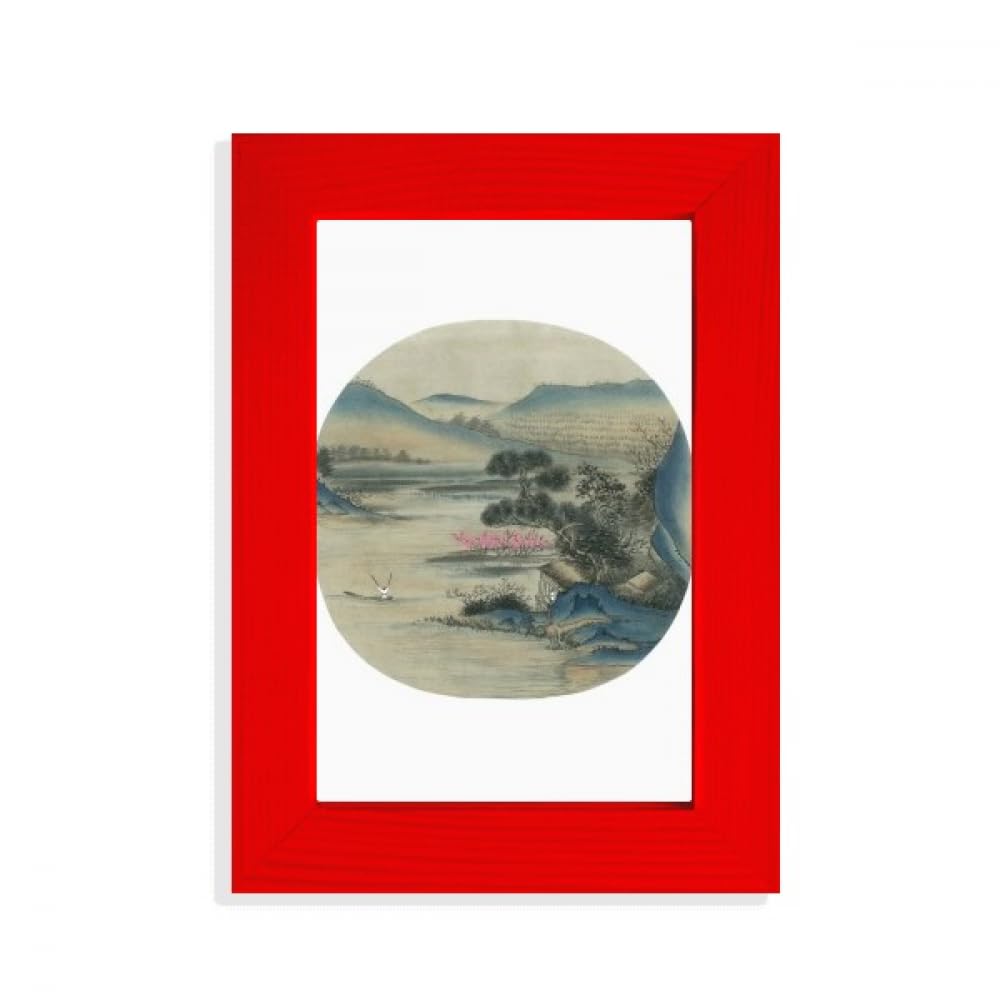 Cadre photo chinois en forme de bateau Hills rouge pour illuminer votre salon