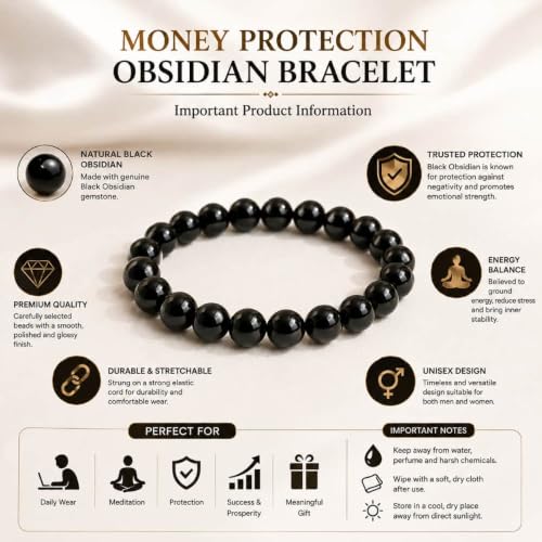 Image of Beaded Bracelet for Men & Women | Stretchable Handmade Prayer Meditation Yoga Wrist Bracelet | Stylish Everyday Wear | Free Size
