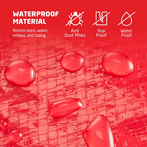 Zober-Rolling-Large-Christmas-Tree-Storage-Bag-Fits-Artificial-Disassembled-Trees-Durable-Handles-Wheels-for-Easy-Carrying-and-Transport-TearWaterproof-Polyethylene-Plastic-Duffle-Bag-75-Ft-Red