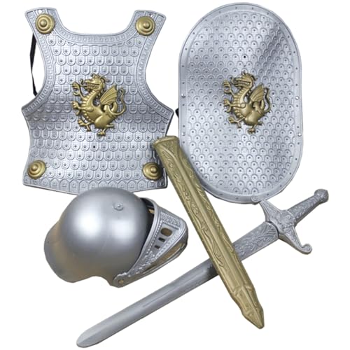 Costume de chevalier enfant pour Halloween et fêtes de cosplay avec épée et casque