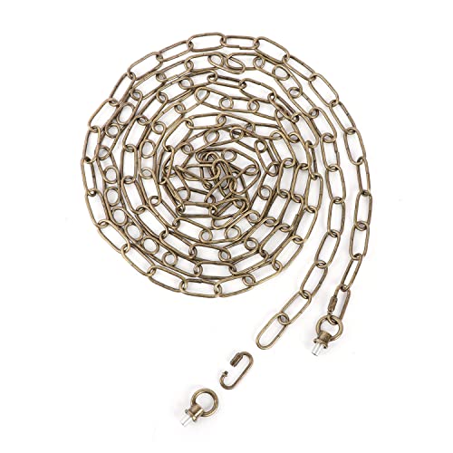 Image of Giluta Antique Bronze Pendant Light Fixture Chain Heavy Duty 15 Feet Chandelier Chain Hanging Extension for Fruit Basket Lantern Plant Supports to 65 lbs Maximum Weight