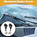 Partuto Windshield Washer Nozzle No.98630G3000 Car Front Windshield Spray Nozzles Wiper Spray Washer Jet for Hyundai Santa Fe 2019-2022 Black 2 Pcs Gasket