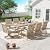 HAPPATIO Aluminum 9 Piece Patio Dining Sets, Outdoor Dining Set for 8, Patio Furniture Sets, 2 Swivel Dining Chairs, 6 Dining Chairs, Aluminum Furniture Set for Patio, Yard (Beige)