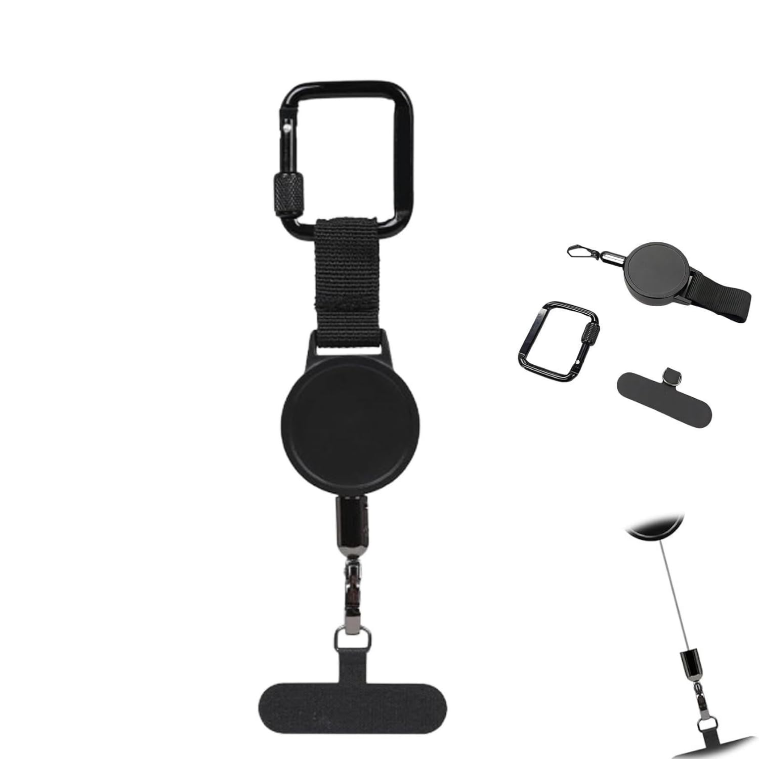 BendJoy® Retractable Anti-Theft Phone Lanyard with Steel Cable | Universal Mobile Phone Safety Strap for Belt Bag, Phone Tether Tab for Outdoor Hiking Skiing Travel-image-4