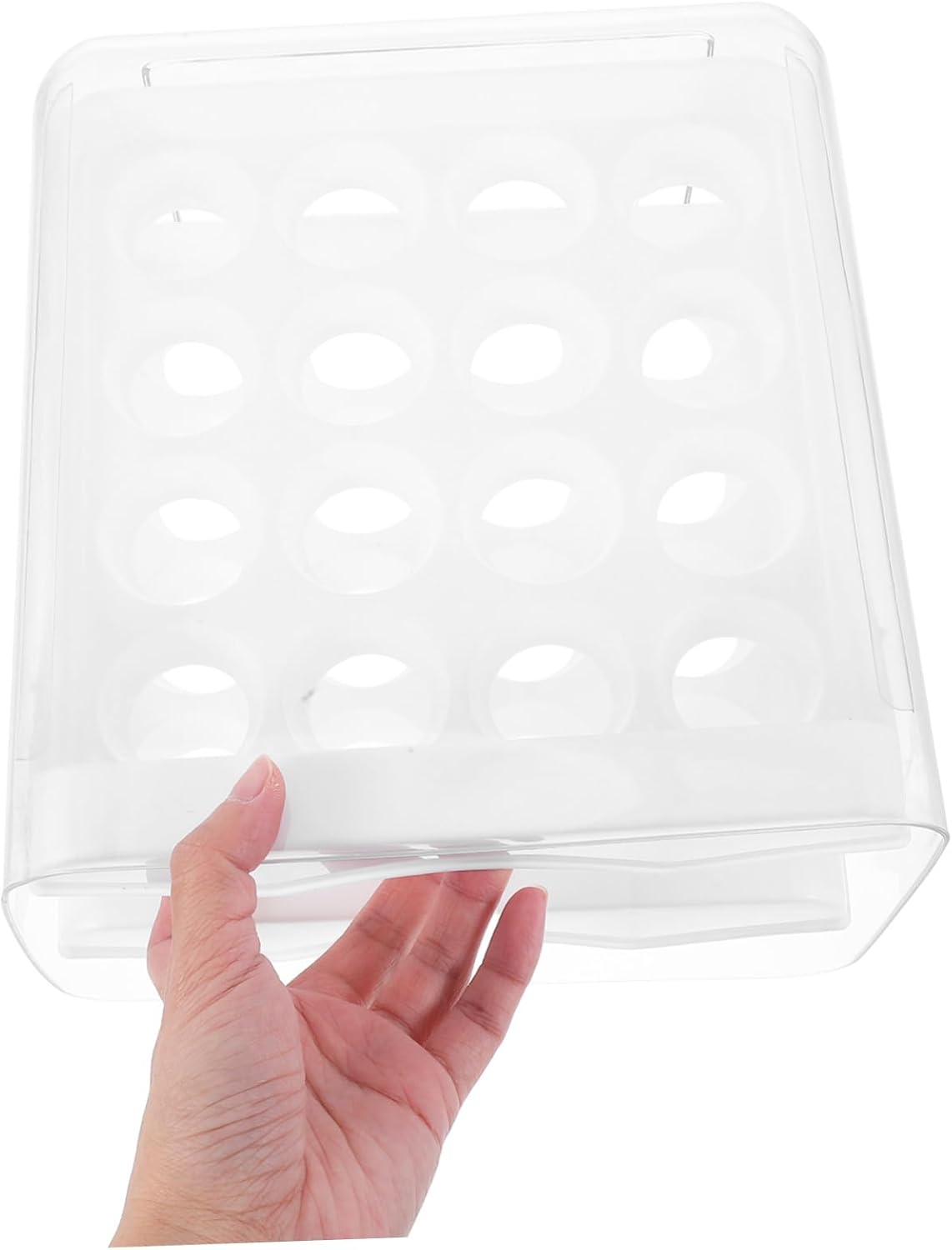 PRETYZOOM Double Layer Egg Storage Box Egg Capacity Fridge Organizer Drawer Type