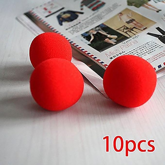 Yjemle 10 Pcs Red Magic Soft Red Sponge Ball Close-Up Classical Street Comedy Small Magical Ball Trick Props (1.77 inch) Magic Supplies - Image 4