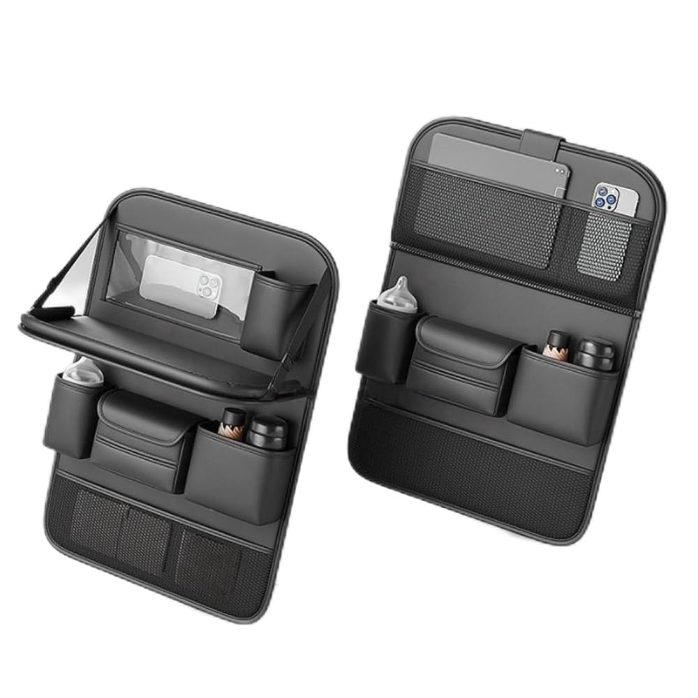 Rückenlehnenschutz Auto für Dacia Duster S Logan Sandero S Ensemble Complet, Wasserdicht Autositz Organizer Multi Pocket Organisator Rücksitzschoner Autositz Schutz Rückseite,A