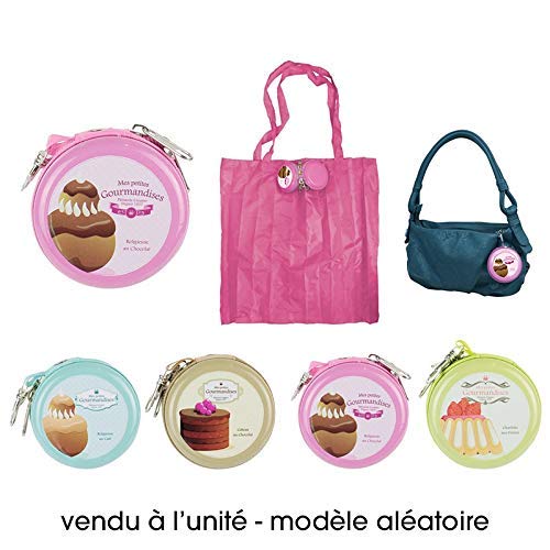 Totally Addict sh1350/48 Gourmandise Bolsa Plegable de plástico Rosa/Verde/Azul/Beige 40 x 0,5 x 46 cm