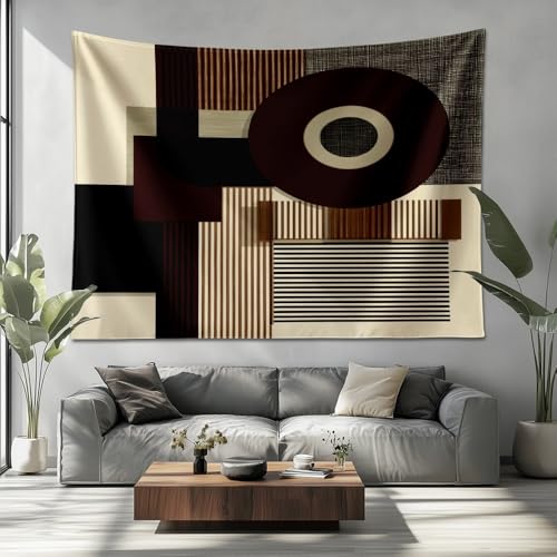Tapiz de Pared 150x100cm Arte Minimalista Abstracto GeoméTrico 3D Decoracion Pared Dormitorio, Psicodélico Tapiz Arte para Pared de Hogar, Multicolor Tapices Decorativo para Salon