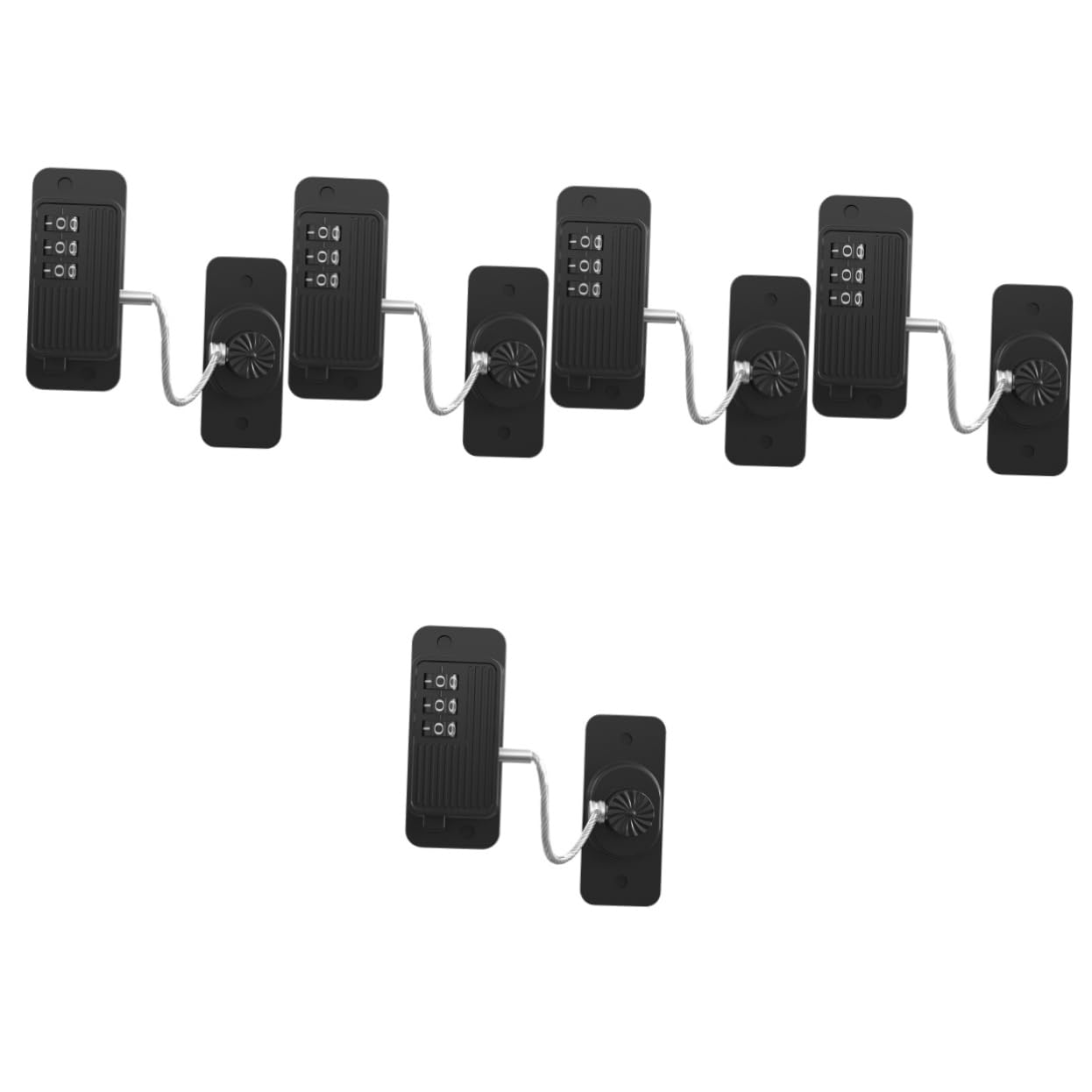 UKCOCO 5stücke Refrigerator Lock Mit Digital-code Sichere Kindersicherung Für Schränke Und Kühlschranktüren Einfache Bohrfreie Installation Langlebig Und Stabil