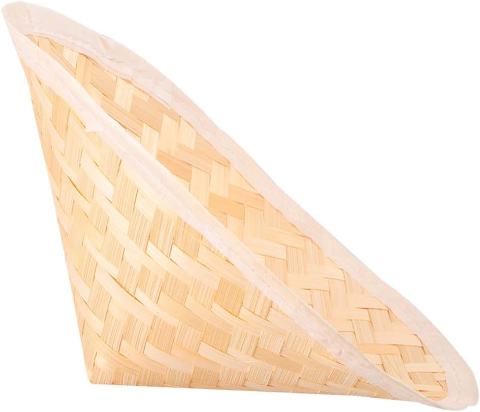 LIFKOME 2Pcs ’S Large Bamboo Woven Conical Rice Farmer Hats, Traditional Chinese Straw Hats for, Wall Hanging Decor, Asian Style Party Accessories Beige