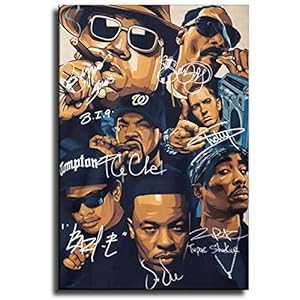 YuHui Old School Rap Legends (Rapper Collage) Muziek Poster Canvas Art Poster en Wall Art Foto Print Moderne Familie…