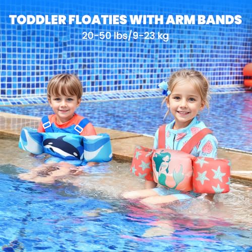 Gogokids Kids Swim Vest, Toddler Floaties For 3050 Lbs/26 Years Old Girls And