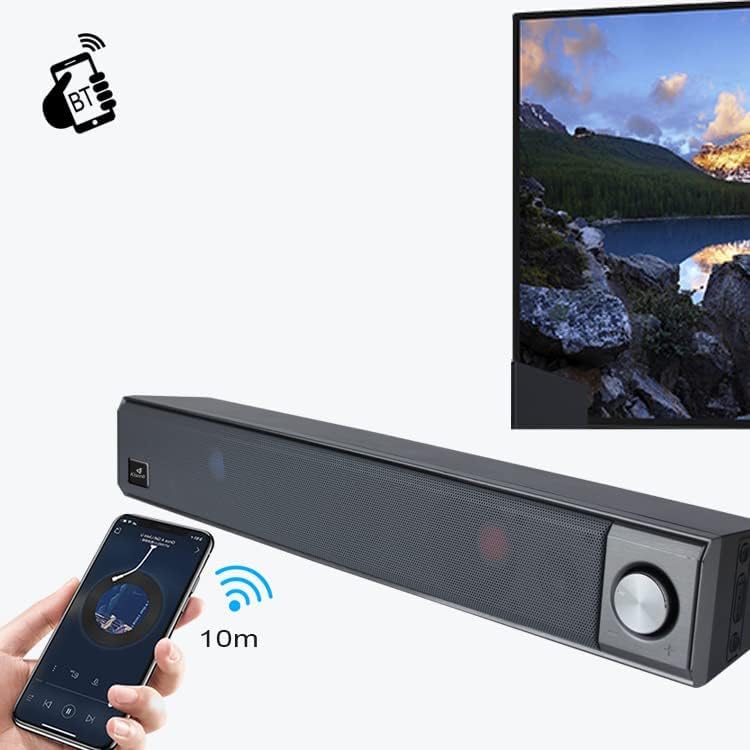 Diagram showing a smartphone connecting via Bluetooth to the Kisonli LED-909 soundbar, with a TV in the background.