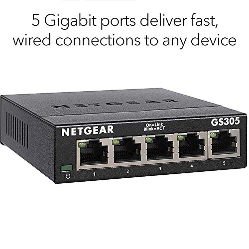 Netgear GS205 Commutateur Ethernet Non géré. 5 Port | Metal Case