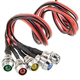 Voltaje de trabajo: 12V DC 5 Pcs luces del indicador LED piloto de la lámpara,12V (Vario colores)
