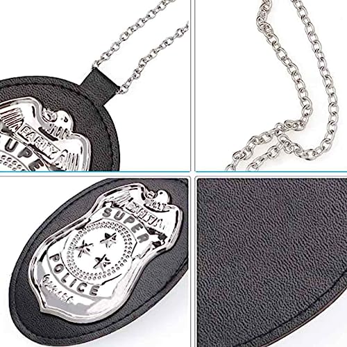 Kit Fantasia Policial C/Quepe Algema Cassetete E Distintivo Fantasia Profissões Fantasia Infantil Ac