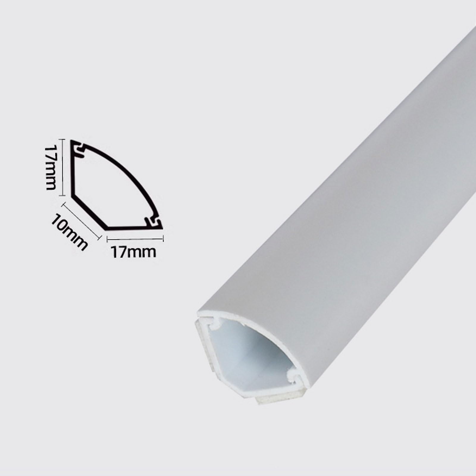 Eck-Kabel-Management-Set, braune Kabelabdeckung, Laufbahn für Boden, Sockelleiste, Decke, elektrische Draht-Concealer und Kabelversteckung, Kabelkanal mit Eck-Kabelverstecker, 17 x 10 x 17 mm