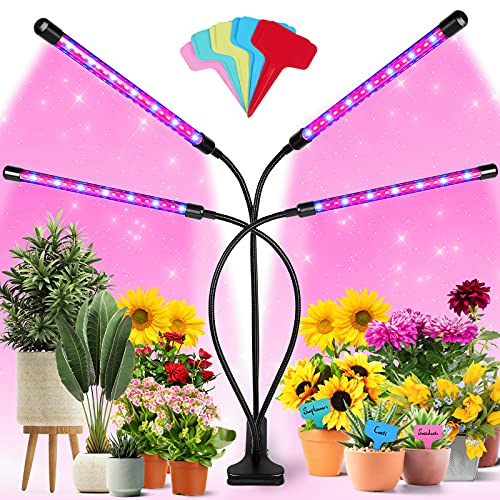 Grow Lights for Indoor Plants - Bifrost Full Spectrum Plant Light with 3/9/12H Timer, 9 Dimmable Brightness & 3 Switch Modes for Indoor Plants Growth