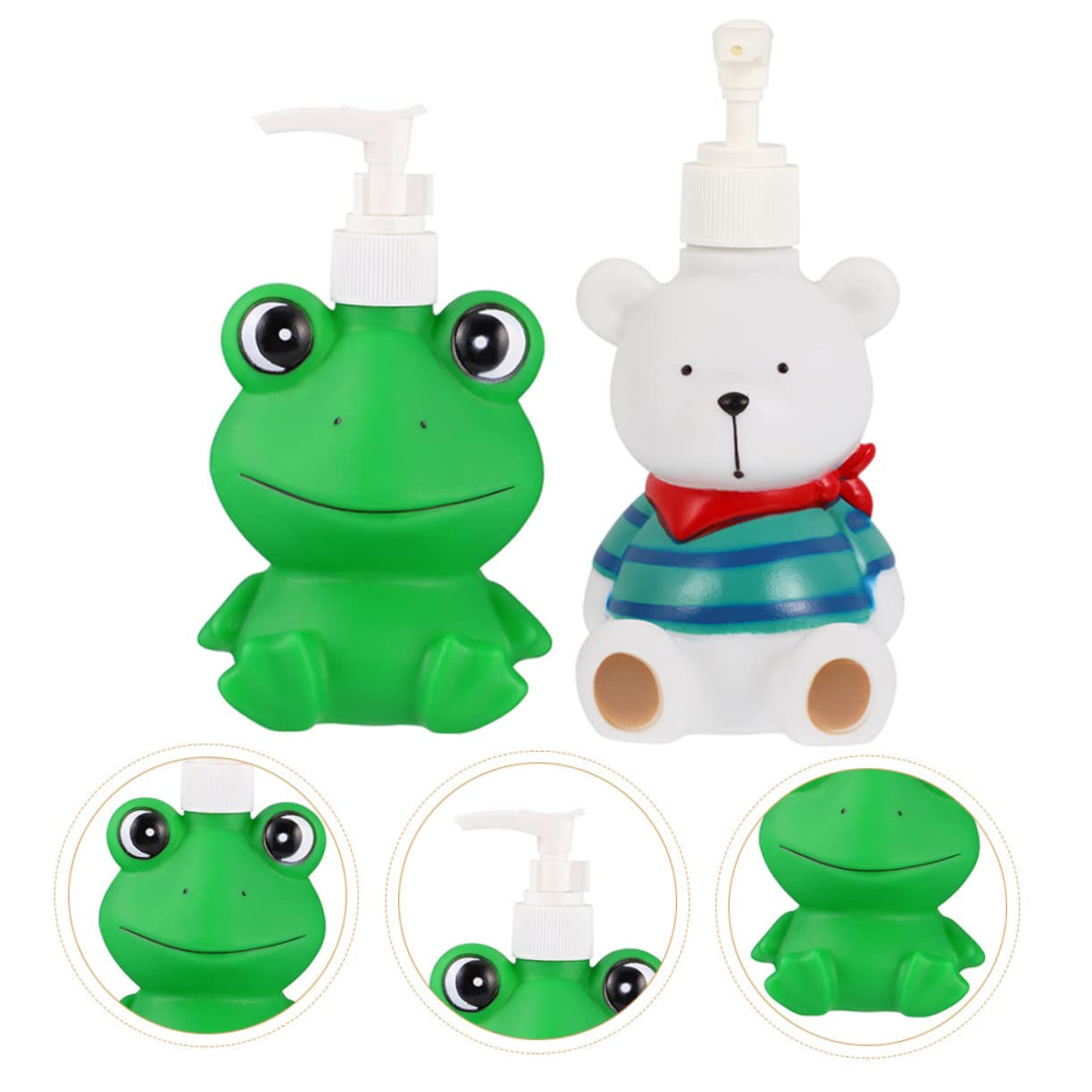 PRETYZOOM 4stücke Cartoon Shampoo Und Flüssigseifenspender Lotion Pump Flaschen Für Badezimmer Und Küche Leicht Und Tragbar Für Reisen Und Zuhause