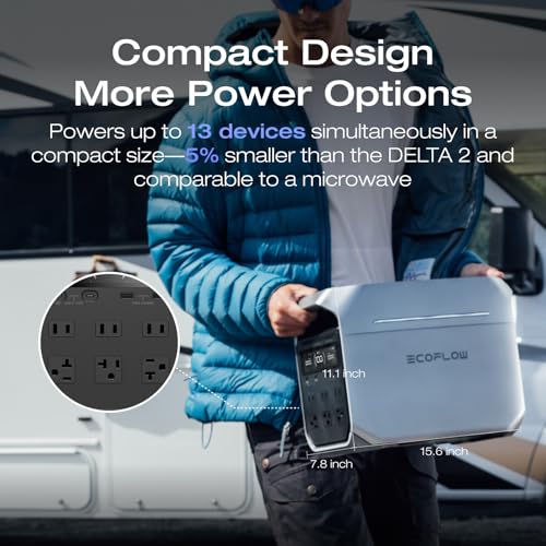 Image of EF ECOFLOW Solar Generator DELTA 3 Plus with 400W Solar Panel, 1000W Solar Input, LFP(LiFePO4) Battery, Portable Power Station for Home Backup Power, Camping & RVs