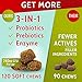PAWFECTCHEW Dog Probiotics and Digestive Enzymes - Seasonal Allergy Support - Dog Gut Health Probiotics + Prebiotics for Dogs Digestive Health - Prevents Grass Burns