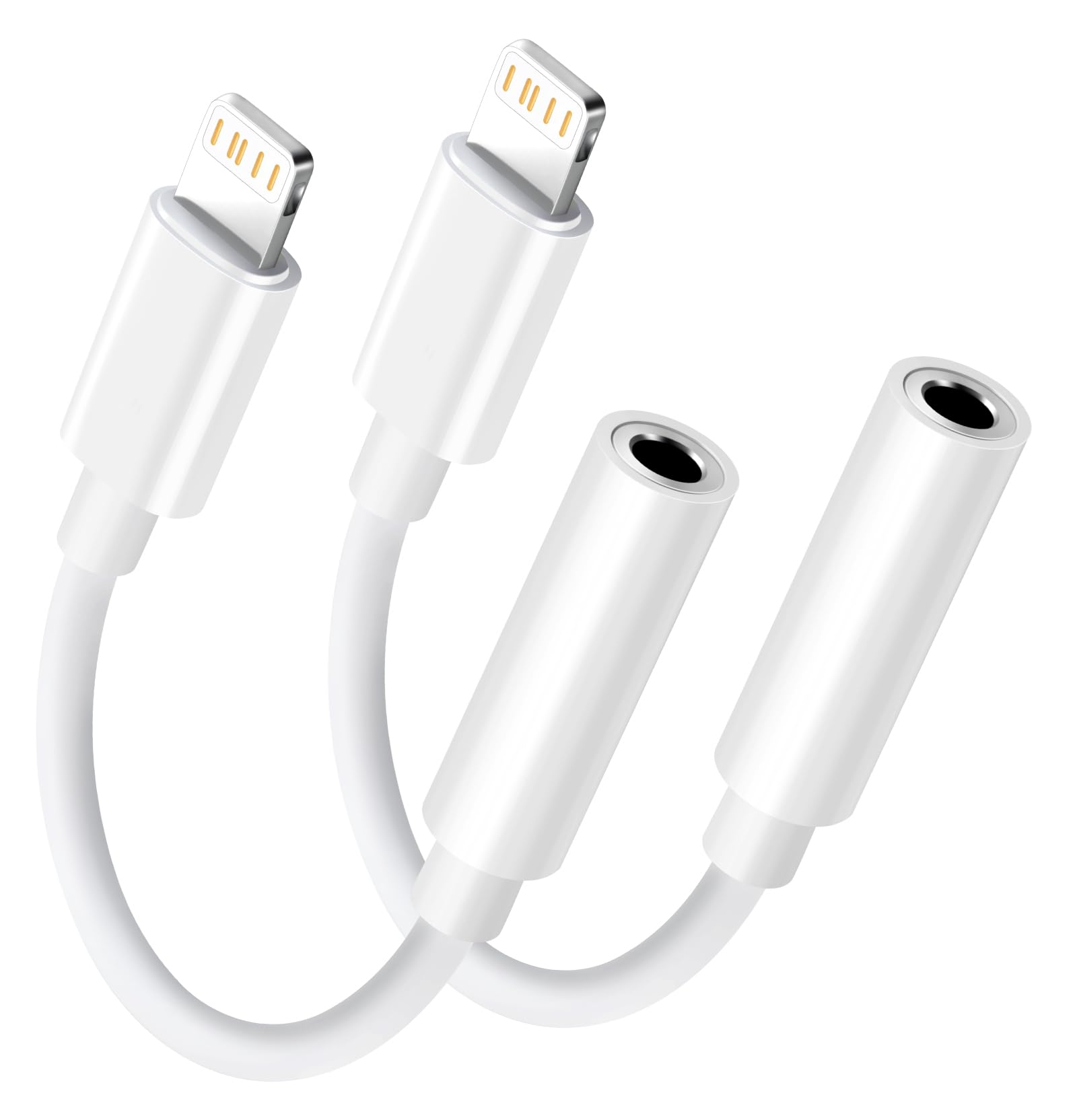 Lighning to 3.5mm Headphone Jack Adapter - Audio Adapter for iPhone Aux Converter Dongle Audio Cable Compatible with iPhone 14 Pro Max/14 13 12 11 X