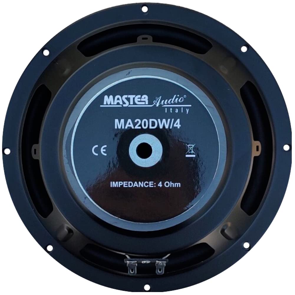 1 MASTER AUDIO MA20DW/8 professionele woofer speaker 20 cm 200 mm 8 150 watt rms en 300 watt max 8 ohm voor thuis, 1 stuk