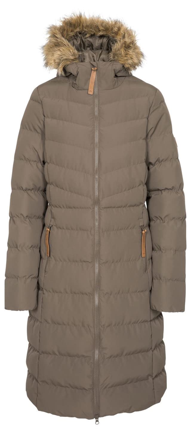 Trespass Women's Khaki Ii Audrey Ii Padded Longer Length Jacket Coat – Khaki – 3XL - 20, Fajkcatr0008-001