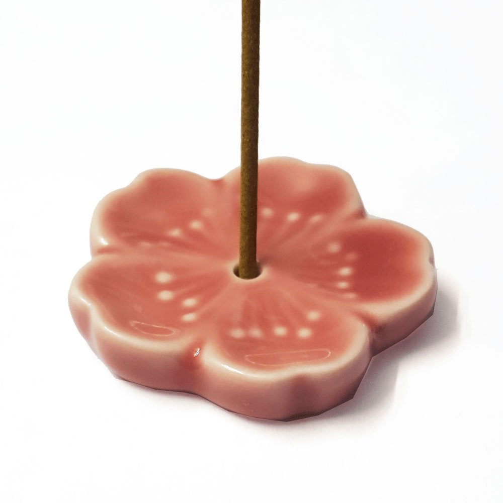 Cherry Blossom Ceramic Incense Stick Holder - Kousaido