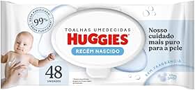 Huggies Lenços Umedecidos Recém-Nascido Sem Fragrância, 48 lenços