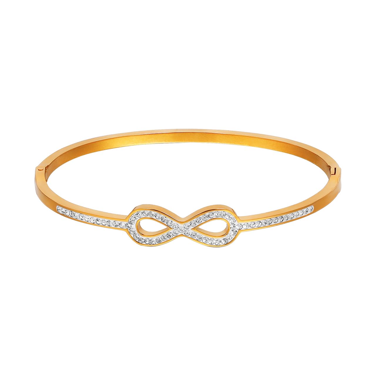 Donna Bracciali in Acciaio Inox Moda Infinity Nodo Bracciali Strass per