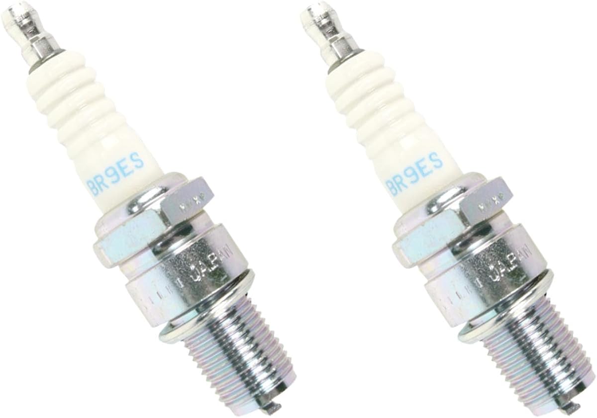 Paquete de 2 bujías NGK BR9ES 5722 para motocicleta ATV Cruiser Dirt Bike | Se adapta a Honda CR60 CR80 ATC250 TRX250 Yamaha WR200 YZ80 KTM 85 105 125 200 SX XC