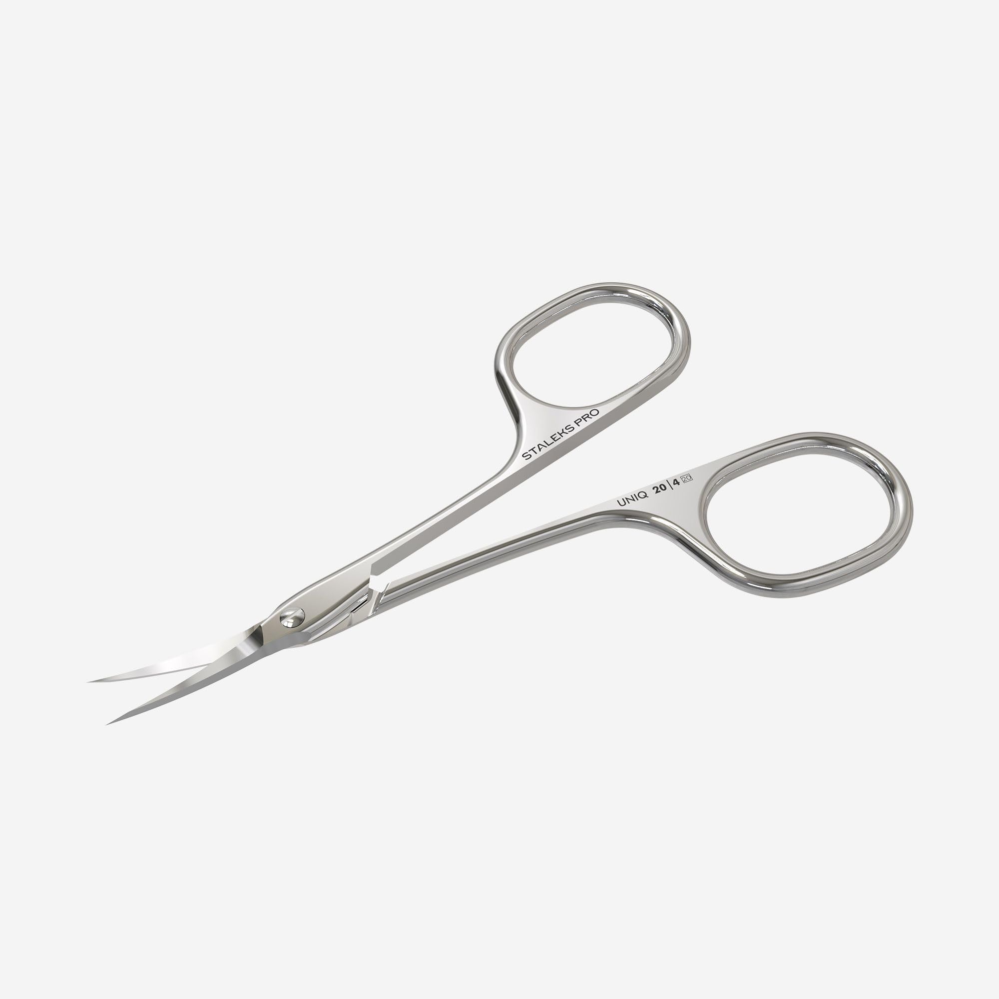 STALEKS PRO Tijera profesional para cutículas. Para manos medianas o grandes. Acero Inoxidable. Asimétrica UNIQ SQ-20/4