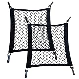 NieYat Gepäcknetz Fahrrad, Elastisches Fahrradkorb Netz für Motorrad und E-Bike, Stabile 30x30 cm Gepäcknetz mit Dehnbarkeit, Ideal für Helmaufbewahrung und Warentransport auf unebenen Straßen