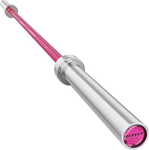 Miniatura 17 de RitFit Elite 7ft Olympic Barbell, Robust 45lb Barbell for Weightlifting and Powerlifting, Superior Olympic Bar with Exceptional 500lbs Load Negro