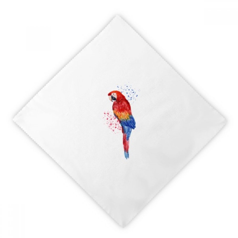 Serviette en tissu perroquet rouge lot de 2 essuie-mains réutilisables multicolor 18.5x18.5 pouces