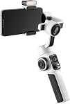Zhiyun Smooth 5S Gimbal for Smartphone iPhone Gimbal Stabilizer for Video Gimbal for iPhone 14 Pro Max 13 12 SE2 Xs X SE 8 7 Plus 3-axis Handheld Phone Gimble w/Focus Pull & Zoom Capability - White