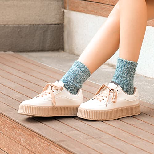 Image of Wool Socks for Women - Womens Wool Socks Winter Sock for men Warm Thick Knit Soft Vintage Casual Crew Sock