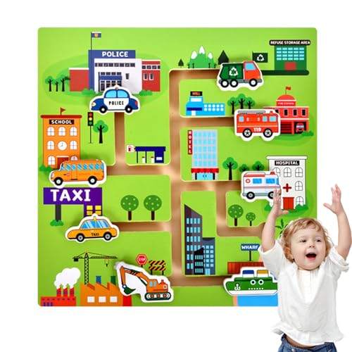 Juego de madera a juego, tablero de clasificación de madera | juguete del rompecabezas de madera del tablero | Rompecabezas educativos de aprendizaje preescolar, juego de mesa con clavija de rompecabe