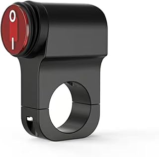 Motorcycle Switch 12V 22mm Motorcycle Switch Handlebar Genera Control Button Aluminum Alloy 2 in 1 Motorcycle Headlight Fog Light Spotlight Switch On Off Switch (Color : Black-02)