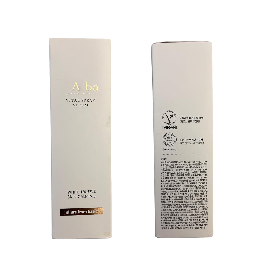 Abalba White Truffle Vital Spray Serum 100ml - Nawilżające serum do twarzy i natychmiastowy blask z ekstraktami z białej trufli