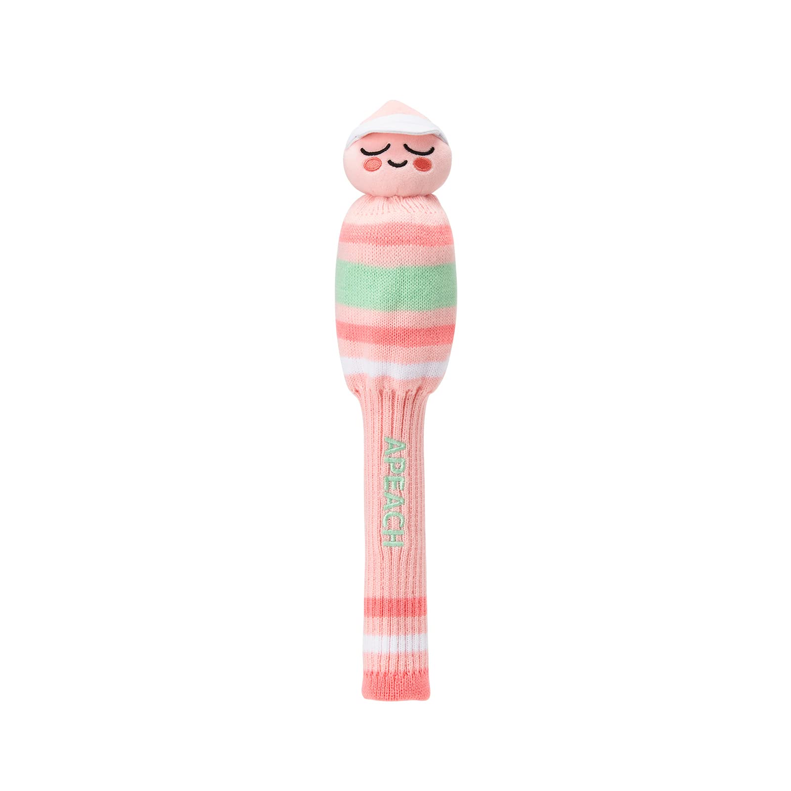 KAKAO FRIENDS GOLFPop Pop Knit Utility Head Cover, Character Golf Club Cover, Knitted Cover with Stripes