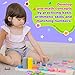 Bimi Boo Number Puzzle Montessori Toys, Stacking Rings and Counting Games, Color Recognition and Math Learning for Toddlers, Early Development and Activity Toys (45 Wooden Rings, 10 Titles)