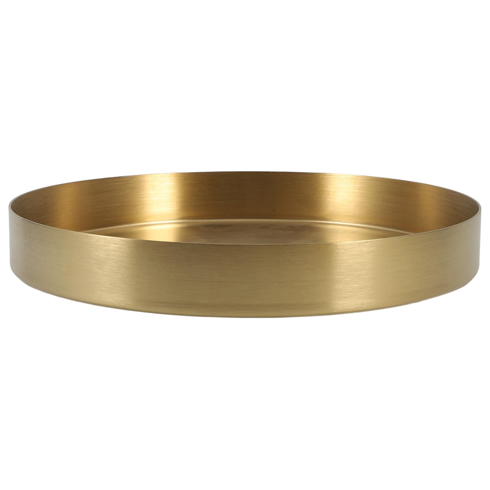 Bandeja redonda de metal para mesa de café, plato decorativo para servir, centro de mesa de granja, organizador de maquillaje, decoración de baño