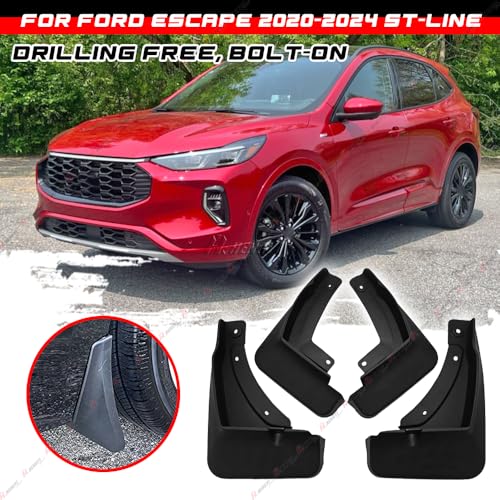 Image of Mud Flaps,4 PCS Mud Guards for Ford Escape MK4 2020-2024,Front and Rear Splash Guard for Ford Escape MK4 2020-2024,Black