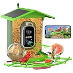 Bird Feeder with Camera, Solar Powered, AI Identifies 11,000+ Bird Species, IP66 Weatherproof, Auto Capture 3K HD Birds Video, Bird House with Cam, Outdoor Bird Feeder, Ideal Gifts for Bird Lover