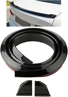 Car Rear Spoiler Roof Lip Kit, 4.9FT Length Rubber Vehicle Trunk Spoiler Wing Strip Kit, Punch-Free Auto Exterior Rear Splitter Roof Lip Decoration Trim Set, Universal for Vehicles